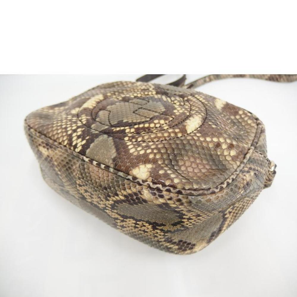 Gucci Fringed Python Shoulder Bag Brown - image 3